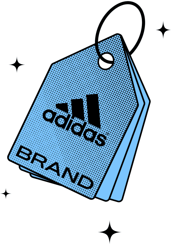 An Addidas brand label