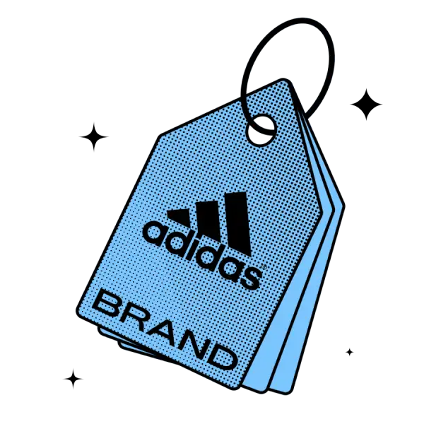 An Addidas brand label